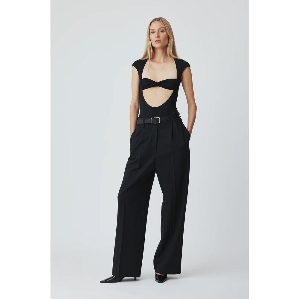 Beaufille Womens Small Baes Black Bodysuit NWT Cutout Modern